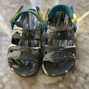 Boys Croc sandals. Like new. Toddler size 12